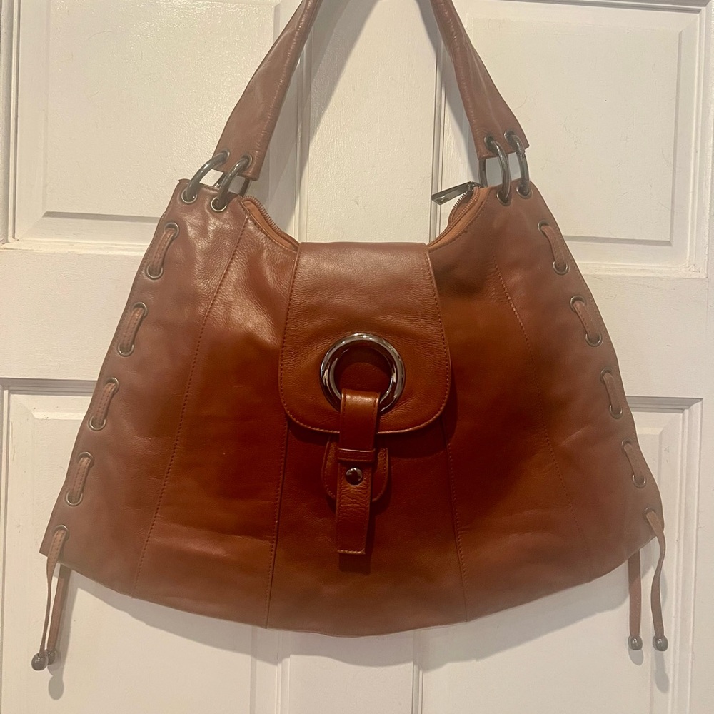 Chocolat Blu Brown Leather Hobo Bag with Timeless Design